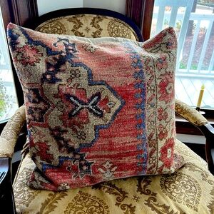 Vintage Turkish rug pillowcase